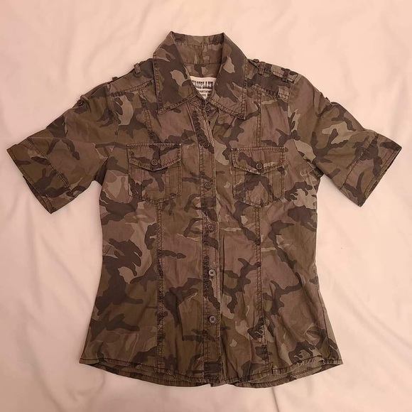 Vintage Army Green Camouflage Polo - Picture 3 of 4